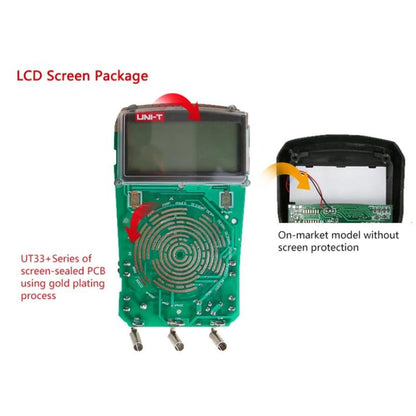 UNI-T UT33A+ Palm Size Multimeter With Backlit LCD Display, 600V 10A AC/DC Voltage Tester - Digital Multimeter by UNI-T | Online Shopping UK | buy2fix