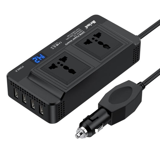 Meind 200W Car Inverter To 220V Fast Charging Dual Socket(Universal 24V)