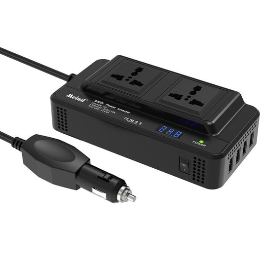 Meind 200W Car Inverter To 220V Fast Charging Dual Socket(Universal 12V) - Others by Meind | Online Shopping UK | buy2fix