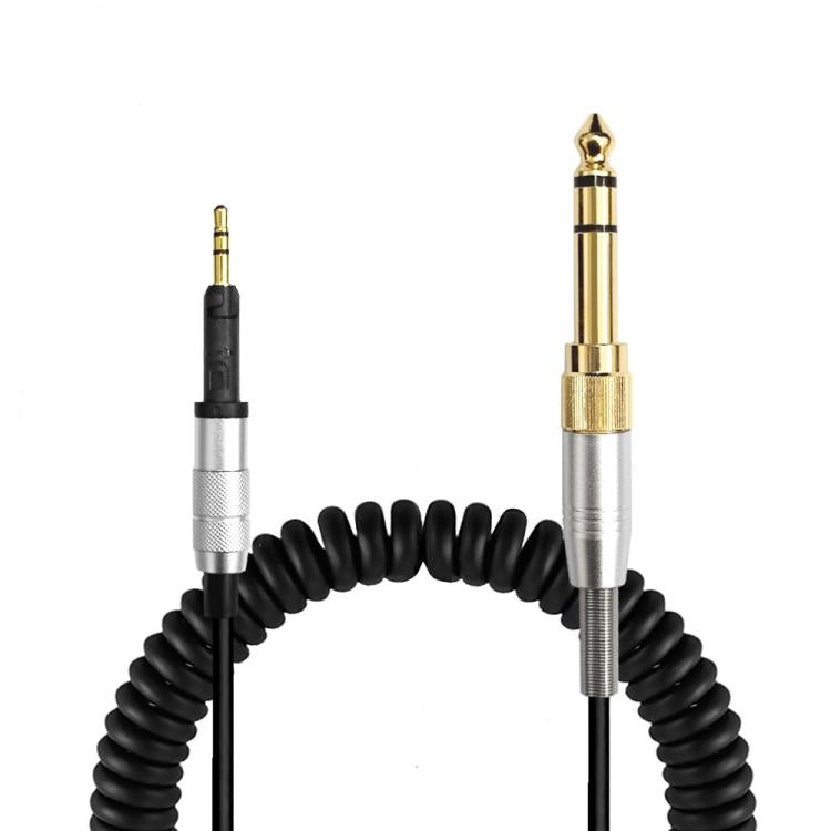 2.5mm To 3.5mm+6.35mm Plug 1.5m Spring-Loaded Headphone Cable,For Sennheiser HD6 / HD8 / HD7 / HD598 - Headset Accessories by buy2fix | Online Shopping UK | buy2fix