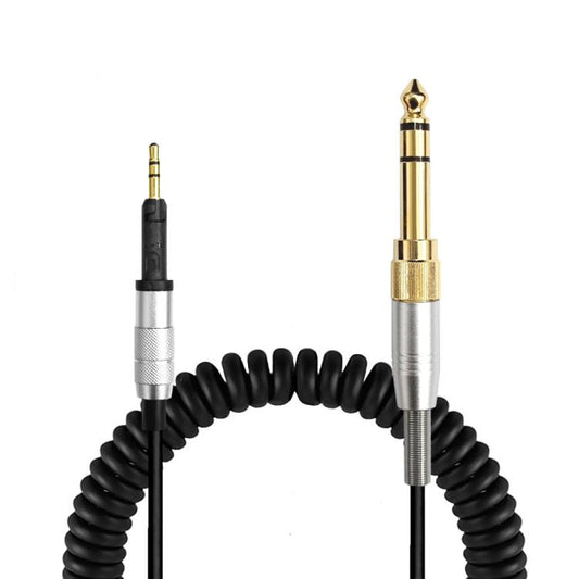 2.5mm To 3.5mm+6.35mm Plug 1.5m Spring-Loaded Headphone Cable,For Sennheiser HD6 / HD8 / HD7 / HD598 - Headset Accessories by buy2fix | Online Shopping UK | buy2fix