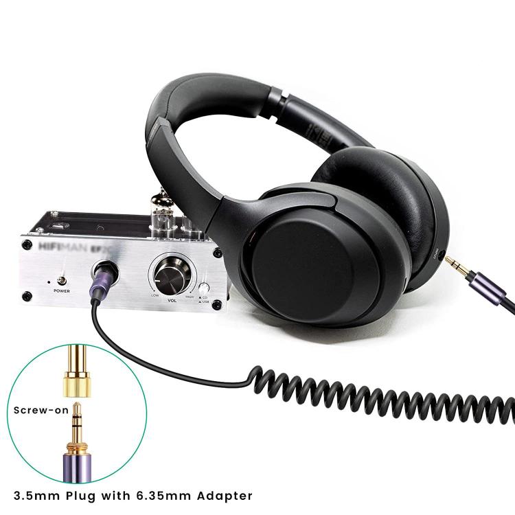 Headphone Spring Audio Cable, For Sony WH-1000XM3 / WH-1000XM2 / WH-1000XM4 / WH-H900N / WH-H800, Size: 1.5m(Black) - Headset Accessories by buy2fix | Online Shopping UK | buy2fix