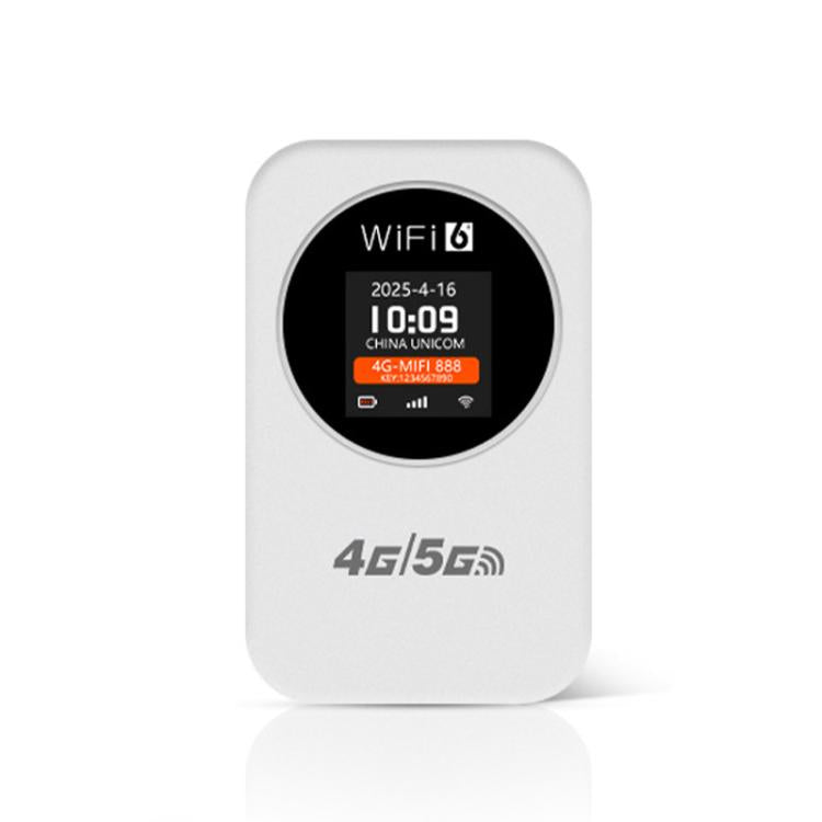 Asia Edition 4G/5G Portable WiFi Hotspot 300Mbps Mobile Router With Time Display, 3000mAh Built-In Battery(White) - 4G Mobile Wifi by buy2fix | Online Shopping UK | buy2fix