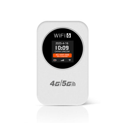 Asia Edition 4G/5G Portable WiFi Hotspot 300Mbps Mobile Router With Time Display, 3000mAh Built-In Battery(White) - 4G Mobile Wifi by buy2fix | Online Shopping UK | buy2fix