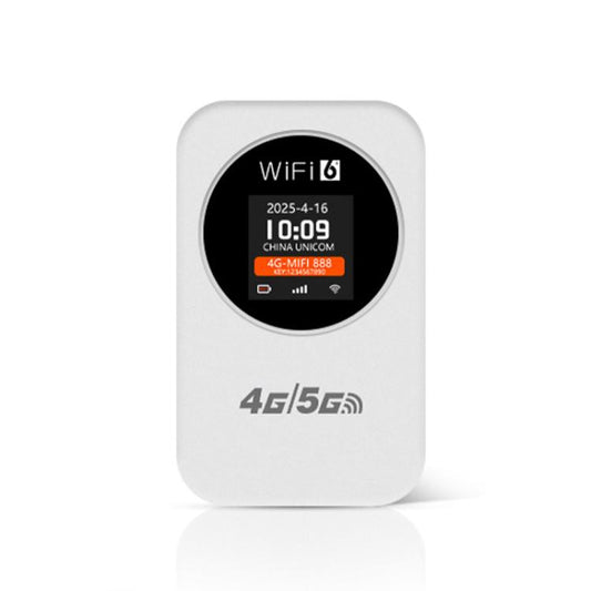 Eurasian Edition 4G/5G Portable WiFi Hotspot 300Mbps Mobile Router With Time Display, 3000mAh Built-In Battery(White) - 4G Mobile Wifi by buy2fix | Online Shopping UK | buy2fix