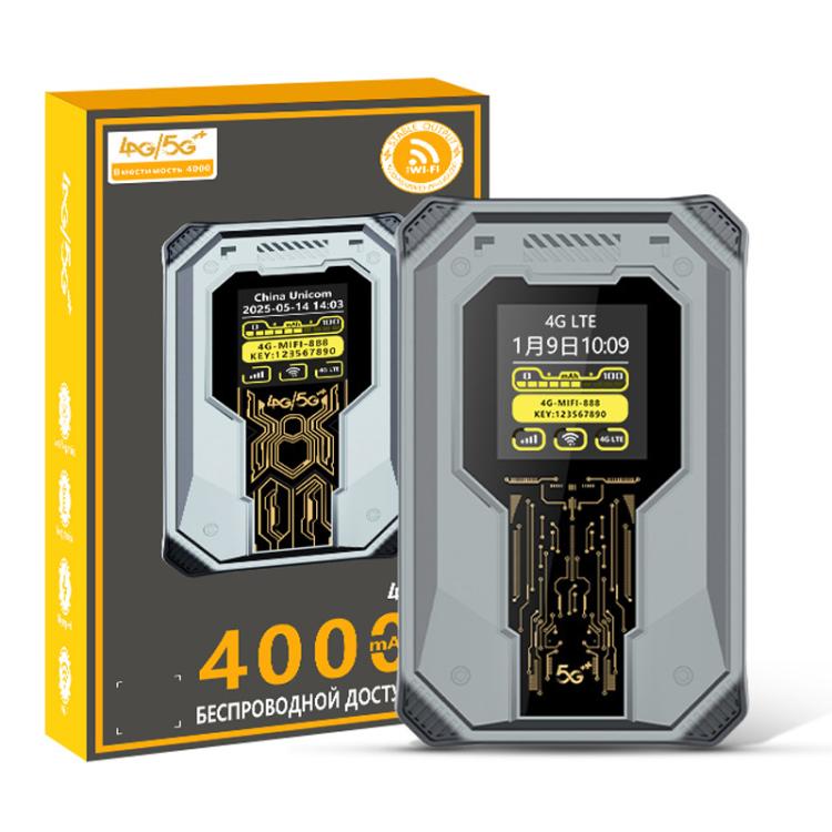 Eurasian Edition M20 4G/5G Portable WiFi Hotspot 300Mbps SIM Unlocked Pocket Router With Time Display, 4000mAh Long-Lasting Battery - 4G Mobile Wifi by buy2fix | Online Shopping UK | buy2fix