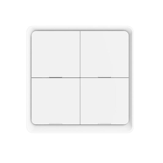 Graffiti Smart Home Wireless Scene Switch APP Timer 4-Button Adhesive Smart Switch(White No Battery) - Smart Switch by buy2fix | Online Shopping UK | buy2fix