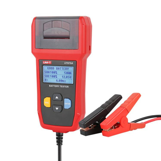 UNI-T UT675A Printing Support Car Battery Tester For AGM/GEL/EFB & Standard Batteries 3-250Ah Capacity Analyzer