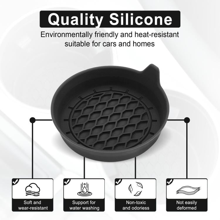 4pcs Anti-squeak Anti-slip Car Coaster With Handle(Pink) - Car Drink Holders by buy2fix | Online Shopping UK | buy2fix