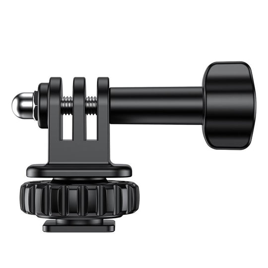 VRIG AC24 1/4 Cold Shoe Mount to Action Camera Adapter Cold Shoe Base F External Camera Tripod(Black)
