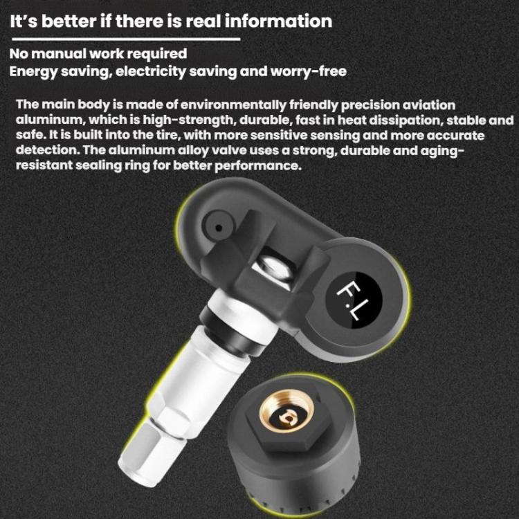 Automotive TPMS Four-Tire Pressure Monitor, Specification: Voice Version External Sensor(Vietnamese) - Tire Pressure Gauges by buy2fix | Online Shopping UK | buy2fix