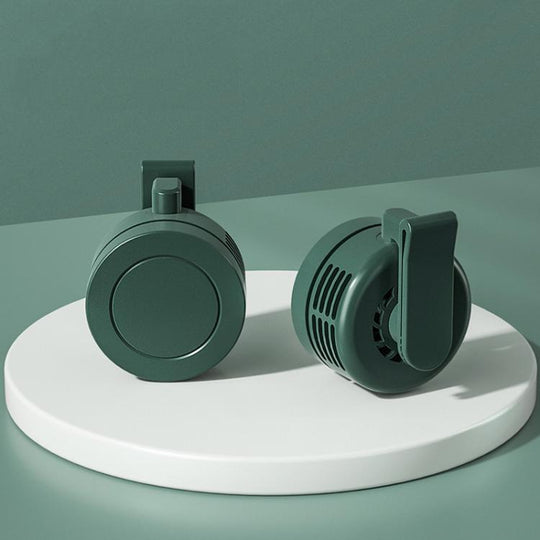F10 3 Speed Clip-On Quiet Fan USB Mini Desktop Handheld Fan(Green)