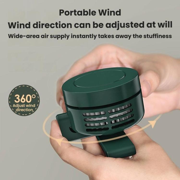 F10 3 Speed Clip-On Quiet Fan USB Mini Desktop Handheld Fan(Green) - Electric Fans by buy2fix | Online Shopping UK | buy2fix