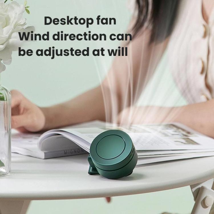F10 3 Speed Clip-On Quiet Fan USB Mini Desktop Handheld Fan(Green) - Electric Fans by buy2fix | Online Shopping UK | buy2fix