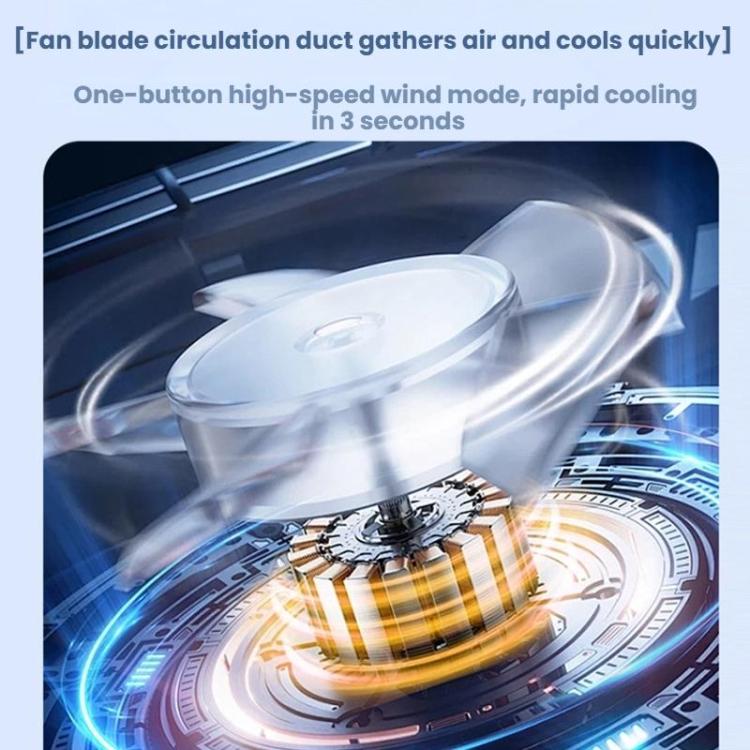 High-speed Waist-mounted Fan Outdoor Clip-on USB Mini Fan(White) - Electric Fans by buy2fix | Online Shopping UK | buy2fix