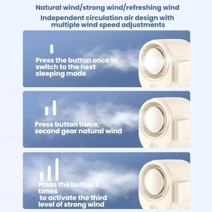 High-speed Waist-mounted Fan Outdoor Clip-on USB Mini Fan(White) - Electric Fans by buy2fix | Online Shopping UK | buy2fix