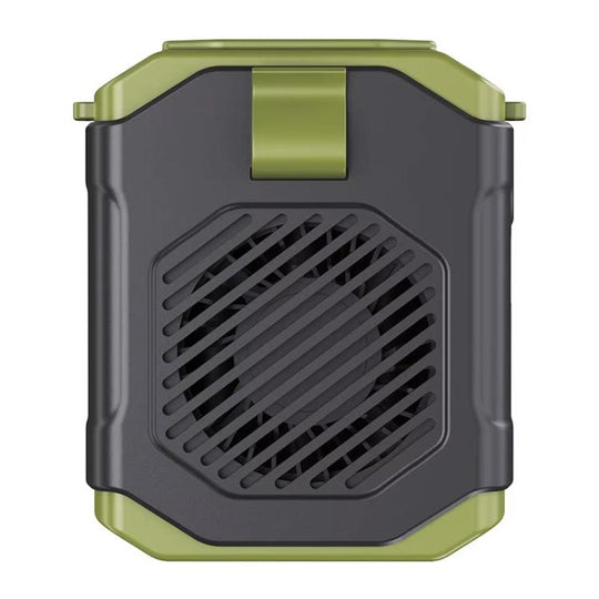 F31 Rechargeable Waist-Mounted Clip Fan With 5-Speed Adjustable Airflow, Stand & Flashlight(Green)