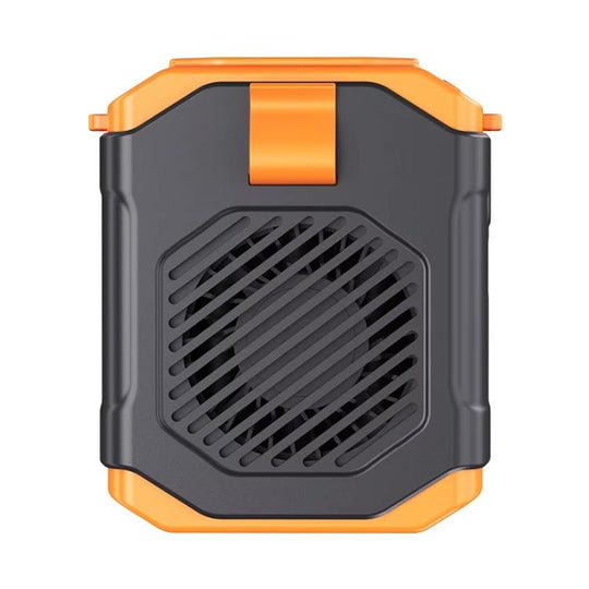 F31 Rechargeable Waist-Mounted Clip Fan With 5-Speed Adjustable Airflow, Stand & Flashlight(Orange)