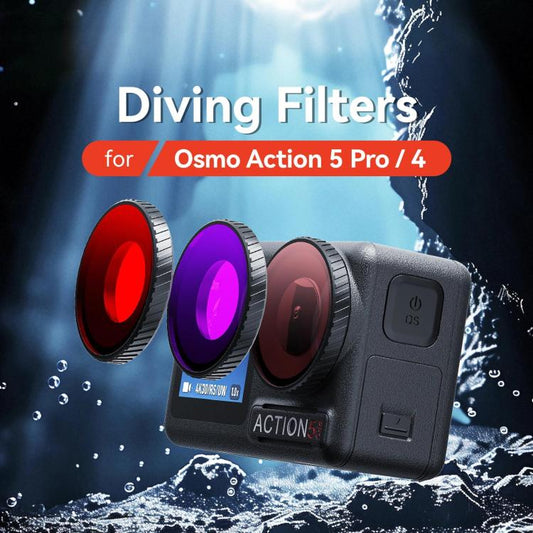 For DJI Osmo Action 5 Pro / Action 4 aMagisn Anti-Fog Dive Filter Lens Seamlessly Adapted To Waterproof Cases(Light Red) - Lens Filter by aMagisn | Online Shopping UK | buy2fix
