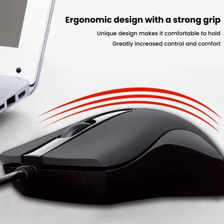 Little Kangaroo DS-917 1000DPI Ergonomic Optical Wired Mouse Laptop Mouse For Office Gaming, Spec: USB - Wired Mice by Little Kangaroo | Online Shopping UK | buy2fix