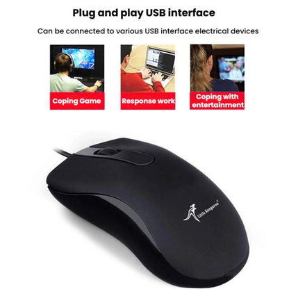 Little Kangaroo DS-917 1000DPI Ergonomic Optical Wired Mouse Laptop Mouse For Office Gaming, Spec: USB - Wired Mice by Little Kangaroo | Online Shopping UK | buy2fix