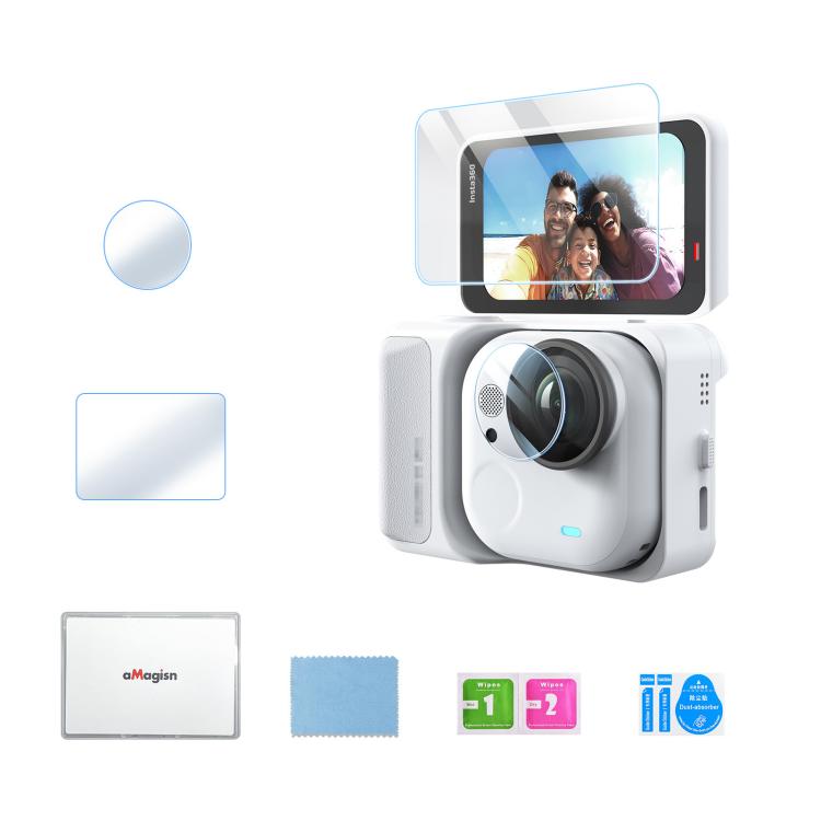 For Insta360 GO Ultra aMagisn Tempered Glass Screen Protector Camera Lens Film, Spec: 1 Set - Len Accessories by aMagisn | Online Shopping UK | buy2fix