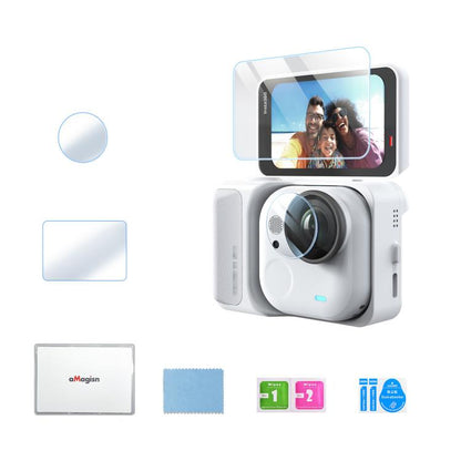 For Insta360 GO Ultra aMagisn Tempered Glass Screen Protector Camera Lens Film, Spec: 1 Set - Len Accessories by aMagisn | Online Shopping UK | buy2fix