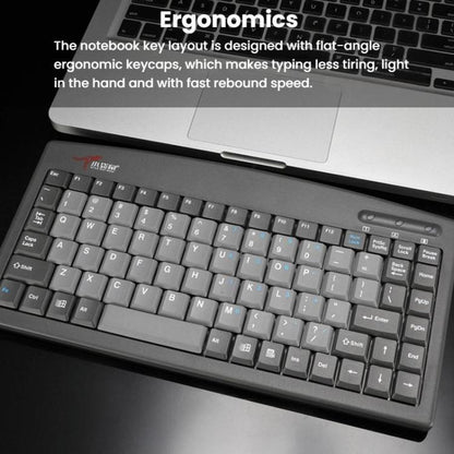 Little Kangaroo DS-9827 88 Key Wired Keyboard With Magnetic Ring Laptop Industrial Office Keyboard, Spec: USB - Wired Keyboard by Little Kangaroo | Online Shopping UK | buy2fix