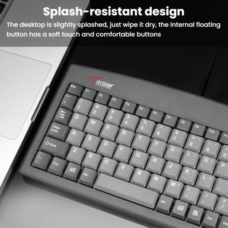 Little Kangaroo DS-9827 88 Key Wired Keyboard With Magnetic Ring Laptop Industrial Office Keyboard, Spec: USB - Wired Keyboard by Little Kangaroo | Online Shopping UK | buy2fix