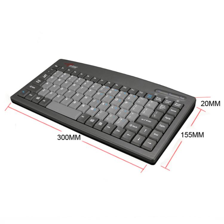 Little Kangaroo DS-9827 88 Key Wired Keyboard With Magnetic Ring Laptop Industrial Office Keyboard, Spec: PS2 - Wired Keyboard by Little Kangaroo | Online Shopping UK | buy2fix
