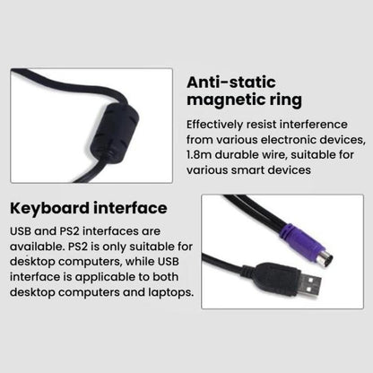 Little Kangaroo DS-8500 Laptop Wired Keyboard With Touchpad, Spec: USB Without Ears - Wired Keyboard by Little Kangaroo | Online Shopping UK | buy2fix