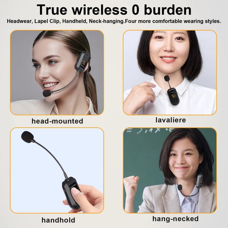1 In 2 Headwear Wireless 2.4G Microphone Amplifier Portable Microphone - Microphone by buy2fix | Online Shopping UK | buy2fix