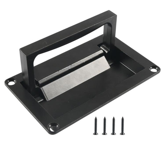 Recessed Foldable Invisible Handle for RV Boat Deck Hatches, Color: Black with Screws