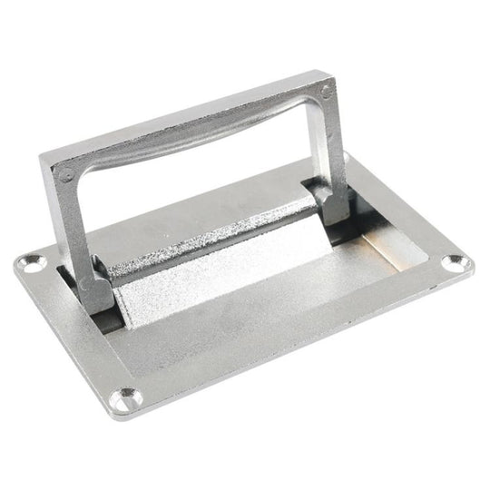 Recessed Foldable Invisible Handle for RV Boat Deck Hatches, Color: Silver