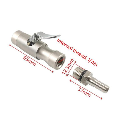 Car Air Pressure Gauge Self-Locking German-Style Air Pump Nozzle, Color: Black A10499-02 - Inflatable Pump by buy2fix | Online Shopping UK | buy2fix
