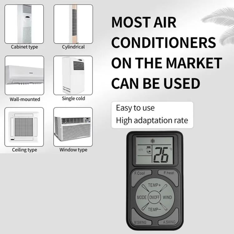 Mini Portable Universal Air Conditioner Remote Control Multi-Brand Compatible AC Remote - Air-Conditioner by buy2fix | Online Shopping UK | buy2fix