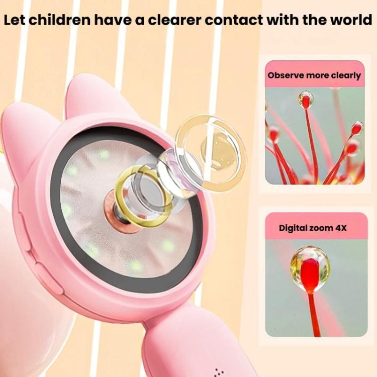 HM020B 4X HD Handheld Children Electronic Magnifier With Screen 2MP Digital Microscope(Pink) - Digital Microscope by buy2fix | Online Shopping UK | buy2fix