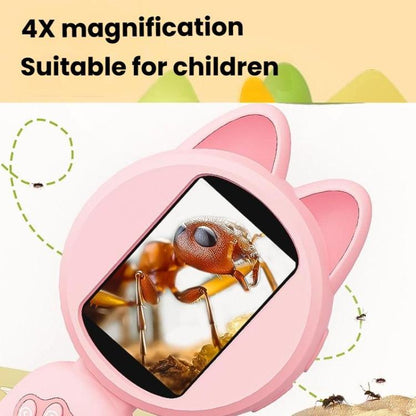HM020B 4X HD Handheld Children Electronic Magnifier With Screen 2MP Digital Microscope(Blue) - Digital Microscope by buy2fix | Online Shopping UK | buy2fix