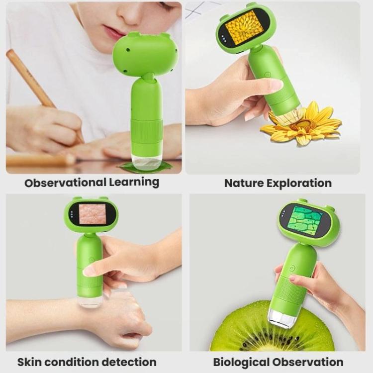 CM4 Cartoon HD Children Digital Electronic Microscope With Screen Handheld Portable Magnifier - Digital Microscope by buy2fix | Online Shopping UK | buy2fix