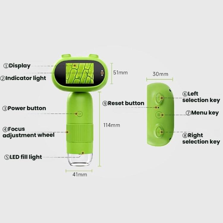 CM4 Cartoon HD Children Digital Electronic Microscope With Screen Handheld Portable Magnifier - Digital Microscope by buy2fix | Online Shopping UK | buy2fix