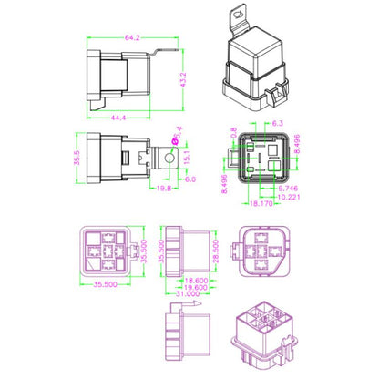 AM107421 Switch Starter Relay Kit for John Deere(40A/30A  12VDC) - Relays by buy2fix | Online Shopping UK | buy2fix