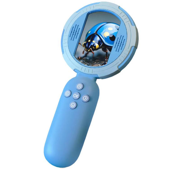 HM020-C Handheld Children Electronic Magnifier HD 2MP Digital Microscope(Blue)