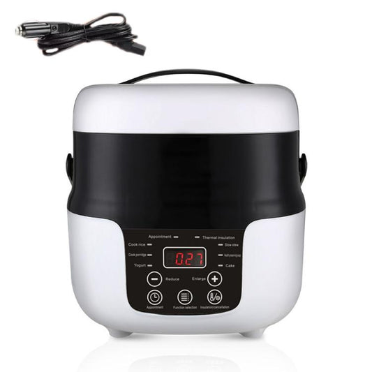 12V-24V 2L Car-Mounted Push-Button Rice Cooker, Specification: English - Rice Cookers by buy2fix | Online Shopping UK | buy2fix