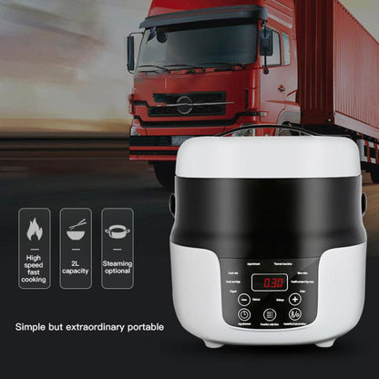 12V-24V 2L Car-Mounted Push-Button Rice Cooker, Specification: English - Rice Cookers by buy2fix | Online Shopping UK | buy2fix