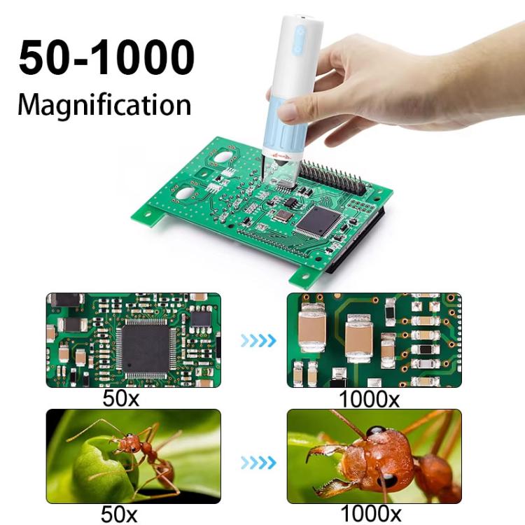 CM2-Z13 50-1000X Portable WiFi Digital Microscope Wireless HD Magnifier For Kids - Digital Microscope by buy2fix | Online Shopping UK | buy2fix
