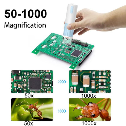 CM2-Z13 50-1000X Portable WiFi Digital Microscope Wireless HD Magnifier For Kids - Digital Microscope by buy2fix | Online Shopping UK | buy2fix