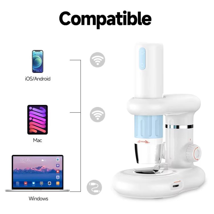 CM2-Z13 50-1000X Portable WiFi Digital Microscope Wireless HD Magnifier For Kids - Digital Microscope by buy2fix | Online Shopping UK | buy2fix