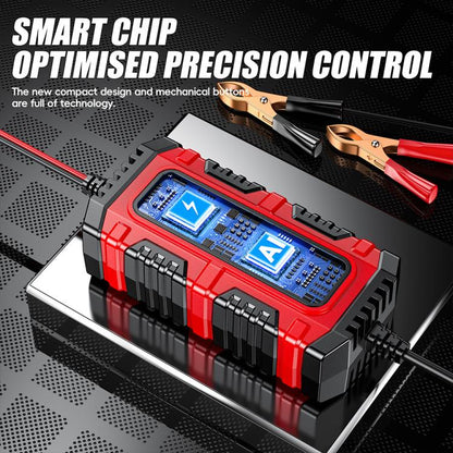 FOXSUR Smart 6V/12V 1.5A Battery Charger 4AH-30AH Lead Acid Battery Maintainer For Motorcycle/Car/ATV EU Plug - Battery Charger by FOXSUR | Online Shopping UK | buy2fix