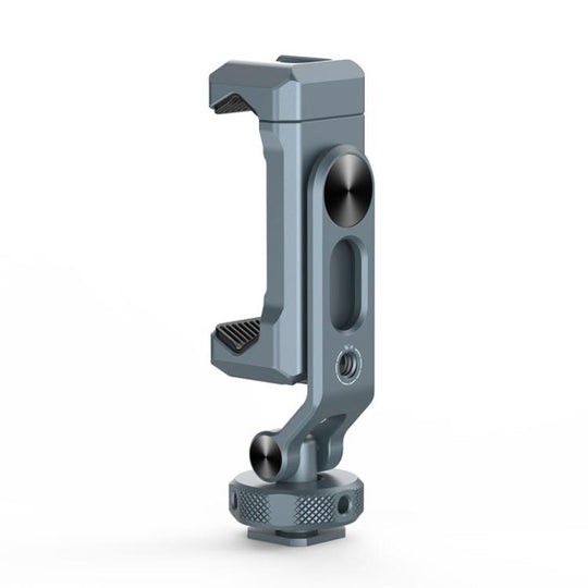 VRIG PH-18 Aluminum Alloy Dual-Head Cold Shoe Phone Mount With Dual 1/4 inch Screw Holes For Horizontal/Vertical Tilting Shooting
