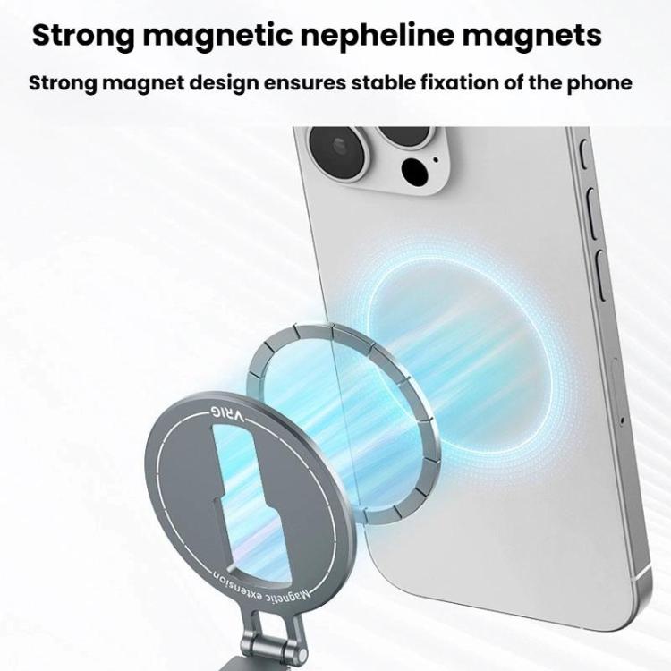 VRIG MG-32 Aluminum Alloy Magsafe Magnetic Folding Dual Cold Shoe 1/4 Inch Screw Hole Extension Smartphone Mount - Desktop Holder by VRIG | Online Shopping UK | buy2fix